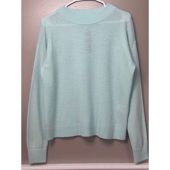 NWT Alice + Olivia 100% Cashmere Sea Glass Pullover Sweater Women's XS - Picture 3 of 12